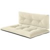 Outsunny 2 Seater Outdoor 3.9" Thick Bench Replacement Cushions; Cream White