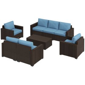 Outsunny Patio Furniture Set with Storage Table