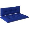 Outsunny 2 Seater Outdoor Bench Replacement Cushions; 3.9" Thick Cushions; Navy Blue