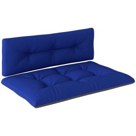 Outsunny 2 Seater Outdoor Bench Replacement Cushions; 3.9" Thick Cushions; Navy Blue