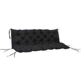 Outsunny 3 Seater Bench Swing Replacement Cushion; Black