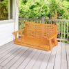 Wooden Porch Swing with Hanging Chains