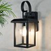 Inowel Black Exterior Wall Light Fixture; Adjustable Brightness