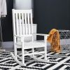 White Wooden Patio Rocking Chair