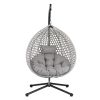 U_STYLE Hanging Egg Chair with Solid Iron Base; Indoor/Outdoor