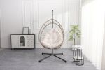 Egg Swing Chair with Stand; Beige; Indoor/Outdoor