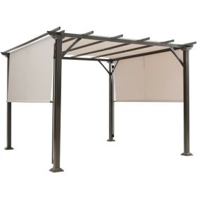 Metal Frame Patio Pergola with Sun Resistant 10'x10' Canopy
