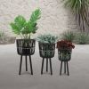 BAMBOO PLANTERS 11"/13"/15"; BLACK