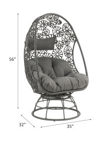 ACME Hikre Patio Lounge Chair & Side Table