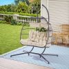 2 Person Patio Rattan Hanging Egg Chair