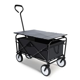 Portable Utility Wagon with Collapsible Table