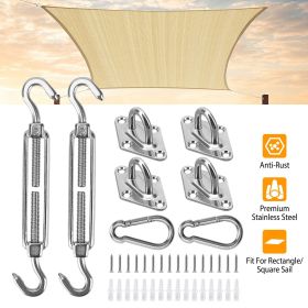 Stainless Steel Sun Shade Hardware Kit for Sail Canopy
