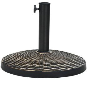 Resin Umbrella Base with Wicker Style