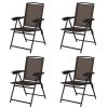 Folding Chairs With  Adjustable Back; 4 Pieces