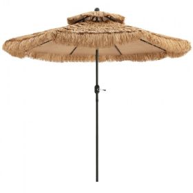 Thatched Tiki Umbrella with 8 Ribs; 9 ft