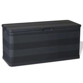 Black Patio Storage Box; 46.1"x17.7"x22"