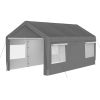 10 ft X 20 ft Carport; Grey