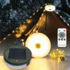 Waterproof Solar Powered LED String Lights; 32.8 ft