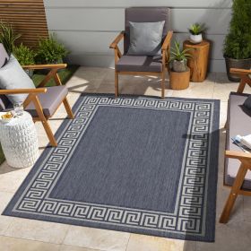 Sunshine Blue 7 ft. 10 in. x 10 ft. 3 in. Indoor/Outdoor Area Rug