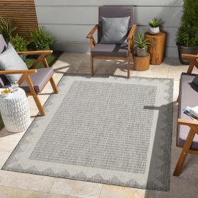 Sunshine Silver 7 ft. 10 in. x 10 ft. 3 in. Indoor/Outdoor Area Rug
