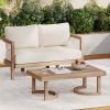 Patio Acacia Wood Loveseat and Coffee Table Set