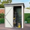 5 ft x 3 ft Outdoor Storage Shed; Grey