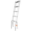 VEVOR Dock Ladder Flip Up 5 Steps, 350lbs Load Capacity, Aluminum Pontoon Boat Ladder with 4" Wide Step & Nonslip Rubber Mat