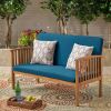 Outdoor Acacia Wood Loveseat