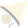 Triangle Sail Sun Shade;  Rice White; 22' x 22' x 22'