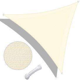 Triangle Sail Sun Shade;  Rice White; 22' x 22' x 22'