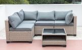 Sectional Patio Furniture Set with Thick Cushions