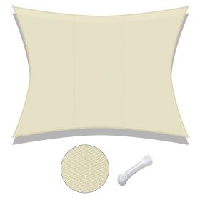 10x13ft Rectangle Sun Shade Sail; Beige