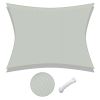 10x13ft Rectangle Sun Shade Sail; Grey