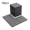 12" X 12" Plastic Interlocking Deck Tiles; 40pcs; Indoor/Outdoor