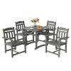 VEVOR All Weather Conversation Set; Chairs with Square Table; 5 Pieces