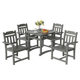 VEVOR All Weather Conversation Set; Chairs with Square Table; 5 Pieces