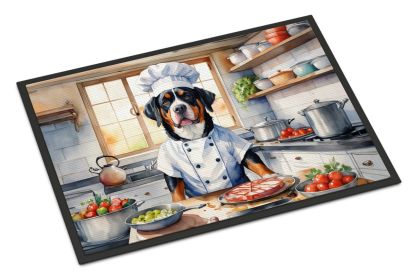NEW Greater Swiss Mountain Dog The Chef Doormat Front Door Mat Indoor Outdoor Rugs for Entryway, Non Slip Washable Low Pile, 18H X 27W