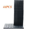 Plastic Interlocking 12"x12" Deck Tiles; 44 Pieces; Dark Grey
