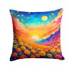 Colorful Marigolds Throw Pillow Machine Washable, Indoor Outdoor Decorative Pillow for Couch, Bed or Patio, 14Hx14W