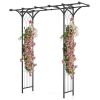 Garden Arbor with Trellis for Climbing Plants; 6.8 Feet
