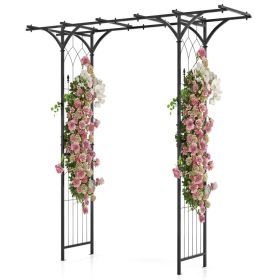 Garden Arbor with Trellis for Climbing Plants; 6.8 Feet