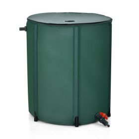 Portable and Collapsible Rain Barrel; 53 Gallon