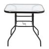 Outdoor Toughened Glass Square Table