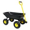 Garden Dump Cart with Steel Frame
