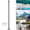 Post for Sun Shade Sail Attachment; Black; 8 ft