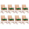 Patio Dining Chairs 8 pcs with Cushions