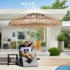 Tiki Patio Umbrella; UPF30+ Protection; 2 Tier Ventilated Top; Natural