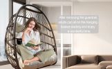 Indoor/Outdoor Ceiling Hanging Egg Chair; UV Resistant Cushion; Stand Not Included