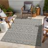 Sunshine Indoor/Outdoor Area Rug; Silver; 7 ft. 10 in. x 10 ft. 3 in.
