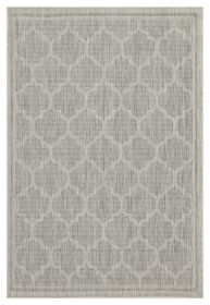 Sunshine Indoor/Outdoor Area Rug; 5 ft. 3 in. x 7 ft. 3 in.; Silver
